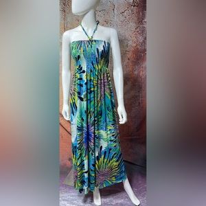 Tropical maxi dress NWT
